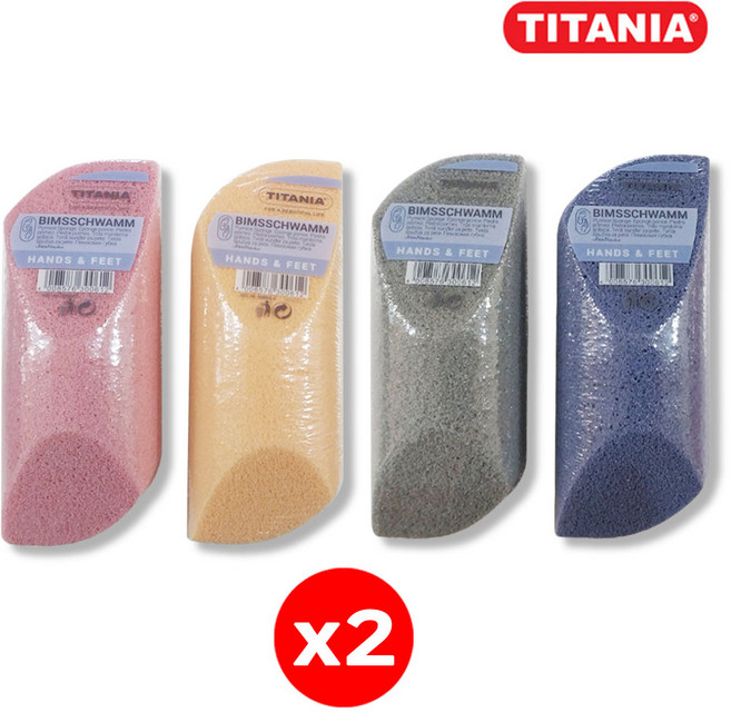 티타니아 퍼미스 발각질 제거 스펀지 파일 1개 / 색상 랜덤 발송, 2개