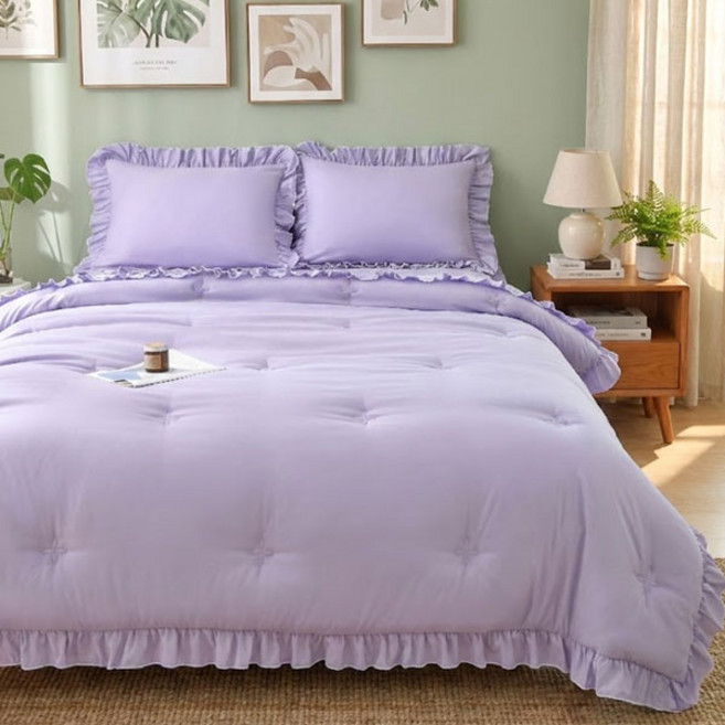 [더루아] 레이스 프릴 호텔이불 차렵이불 세트