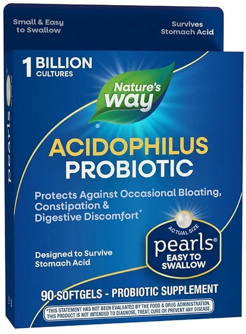 네이처스웨이 액시도피러스 프로바이오틱 10억 CFU 펄 소프트젤 90정, 1개 - 쿠팡