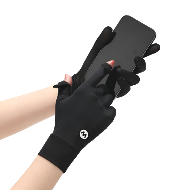 THE MANGONYANG 공식 고운손 가을 자외선 차단 운전 장갑, 미드나잇블랙, 1개