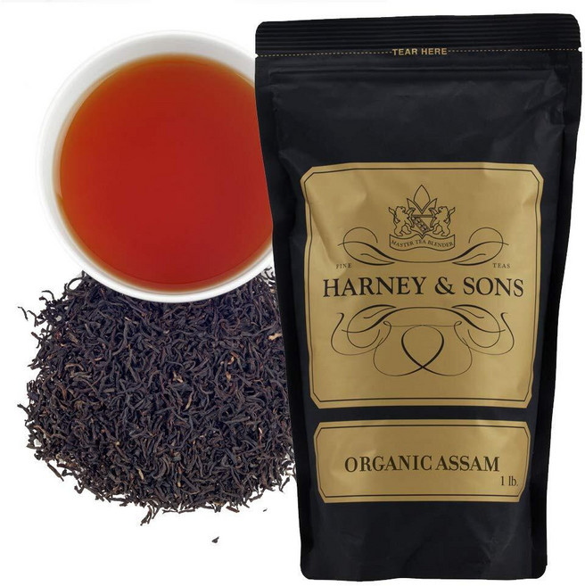 Harney & Sons Organic Assam 루즈 리프 티 473.2ml(16온스), 아삼, 1