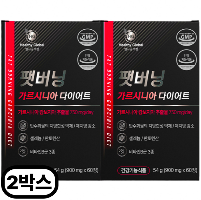가르시니아 남자 남성 다이어트 보조제 가르니시아 HCA 팻버닝 체지방 감소 식약처인증, 2개, 팻버닝 가르시니아, 60정
