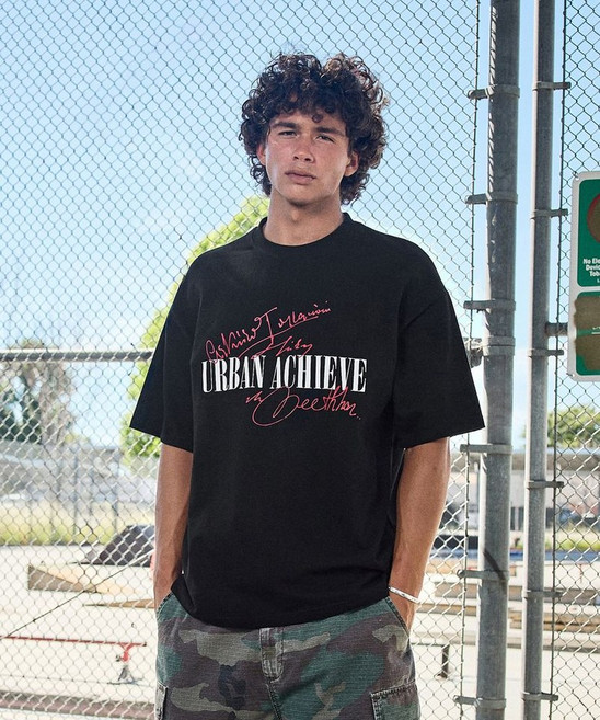 FLUKE 어반 어치브 반팔 티셔츠 블랙 FST348