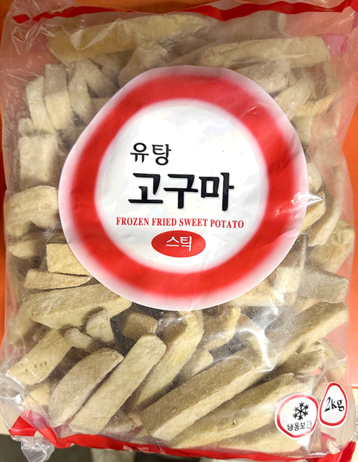 냉동고구마 (팜피아 유탕 스틱 2K) X4 패밀리레스토랑/대량구매/간식용튀김/스낵간식용/호프집, 4개, 2kg