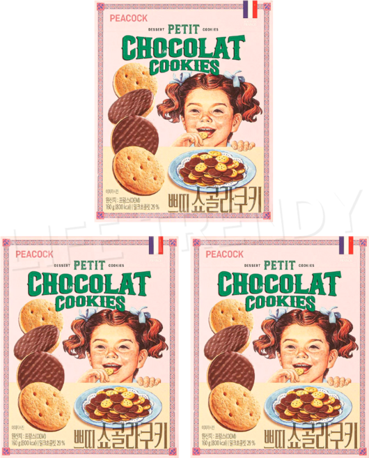 피코크 쁘띠 쇼콜라쿠키, 3개, 160g