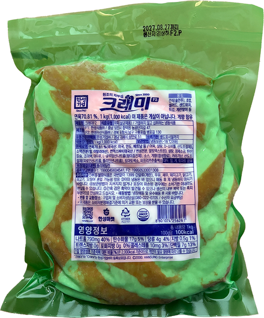 한성 냉동 크래미F2 1kg 게맛살 샐러드맛살, 1개