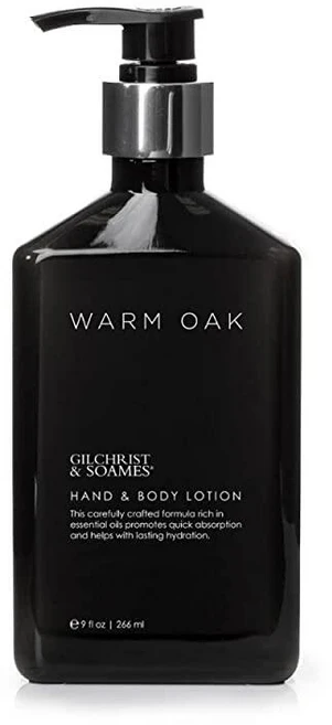 Gilchrist & Soames Warm Oak 핸드 앤 바디 로션 - 255.1g(9온스) 천연 에센셜 오일 모든 피부 타입 파라벤 황산염 및 프탈레이트 없음 - 쿠팡
