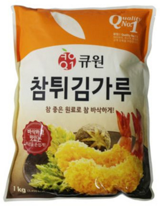 삼양사 큐원 참튀김가루 1kg 1BOX(1kg X 10봉) / 튀김/ 야채튀김, 10개