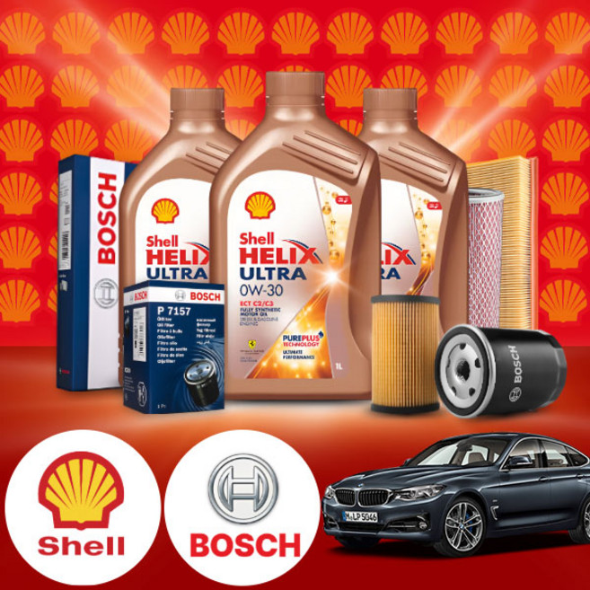 F34 3GT (13~20) 320d (B47) 디젤 쉘 힐릭스 울트라 ECT C2 C3 0W-30 엔진오일필터세트 6Liter, 1개, 6L