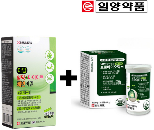 다빔 혈당다이어트 쾌변비결 1박스 + 일양살아있는 프로바이오틱스 1통, 1개