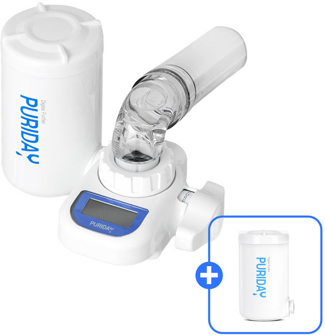 퓨리데이 미니 정수기 주방 싱크대 브리타 디지털 직수정수기 바우젠 호환, 핸디형+정수필터1개, 핸디형+정수필터1개