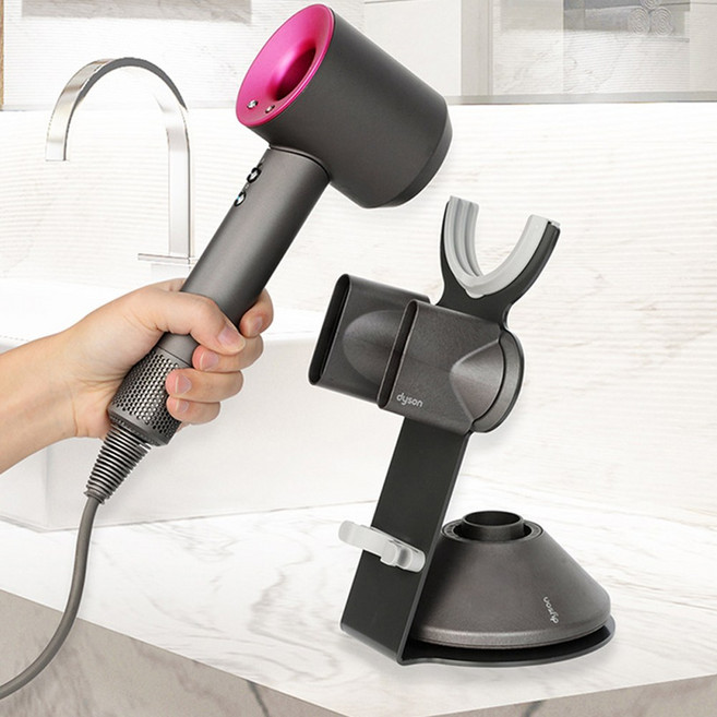 U라인 메탈 스탠드 드라이기 거치대 다이슨 슈퍼소닉 호환, U라인 블랙 기본형