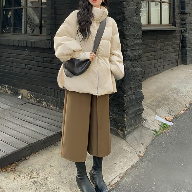 [ELLESIAN] 코지 하이넥 겨울 패딩 점퍼