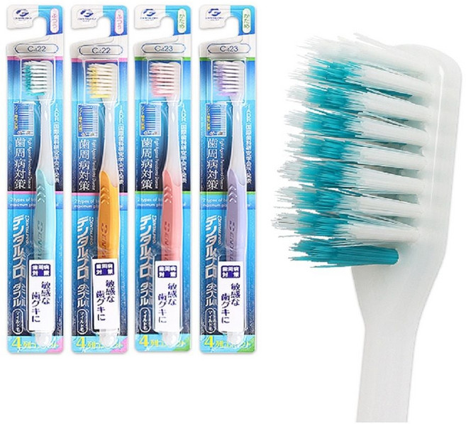 C432 덴탈프로 칫솔 W시리즈 4열헤드 보통모 강한모