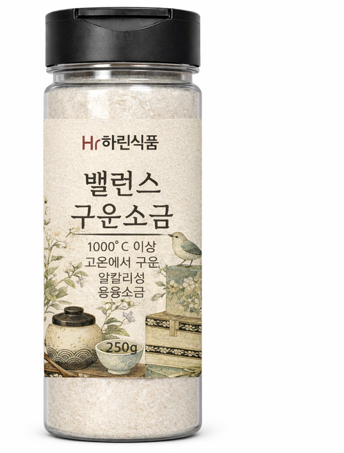 하린식품 밸런스 구운 용융소금 1000C 이상 고온 알칼리성 미네랄 천일염, 1개, 250g