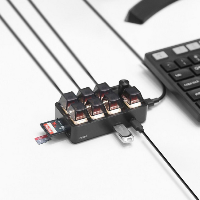 아이노트 CH75K C타입 USB 멀티허브 PD100매크로 기능, 상세페이지 참조, 1개