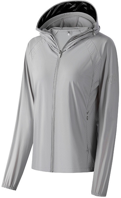 SUMMER & CHLIUATREVL DESIGN 冰絲涼感防曬外套 男款淺咖灰 4XL UPF60+抗UV速乾