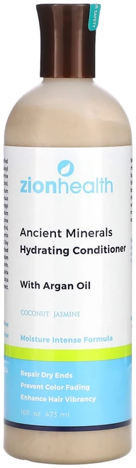 Zion Health 에인션트 미네랄 아르간오일 함유 수분 컨디셔너 코코넛 재스민 473ml(16fl oz), ZionHealth에인션트미네랄아르간오일함유수분컨디셔너, 1개, 473ml - 쿠팡
