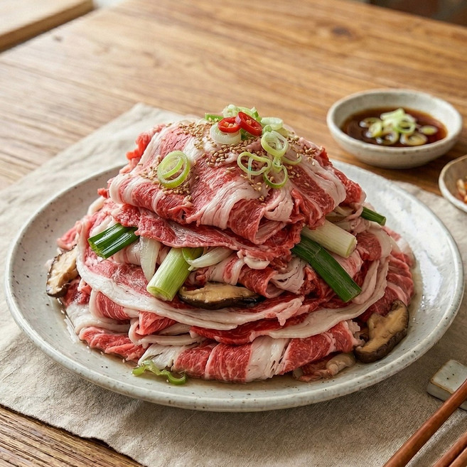 제주산 흑돼지 불고기용 뒷다리살(후지) 대패 제육 양념고기 2mm 세절, 1개, 2kg