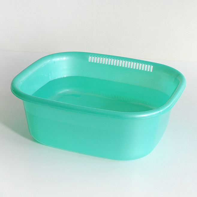 장수리빙 탄탄한 컬러 설거지통, 1개, 그린