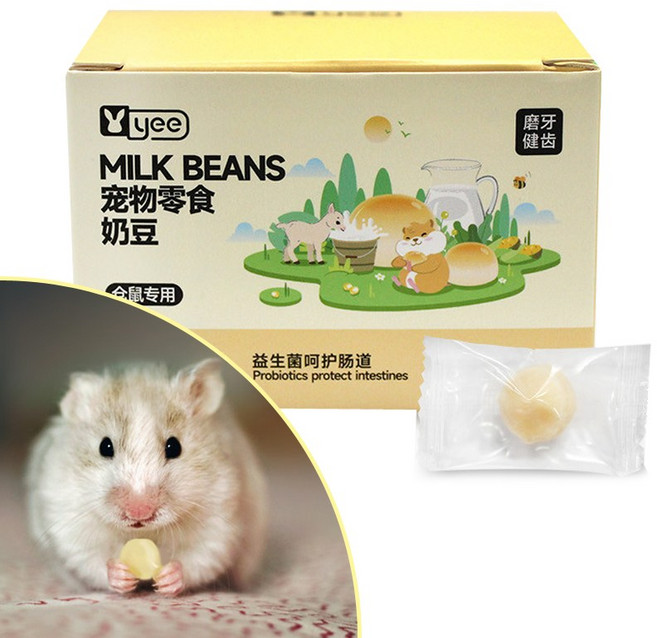 도치퀸 산양유 밀크 빈즈 햄스터 간식, 1개, 15g