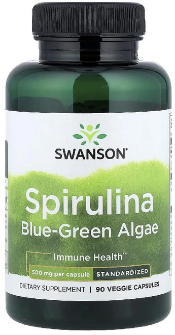 스완슨 스피루리나 블루 그린 알지 Blue Green Algae 녹조 캡슐 90정, 1개 - 쿠팡