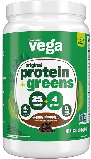 Vega 베가 프로틴 앤 그린스 단백질 파우더 크리미 바닐라 25g 11회분 식물성 단백질 건강보조식품, 단백질 및 채소, 1 - 쿠팡
