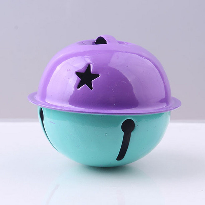 헤세드 40mm 투톤 컬러방울 딸랑이 방울 방울장식, 1개, 퍼플+민트