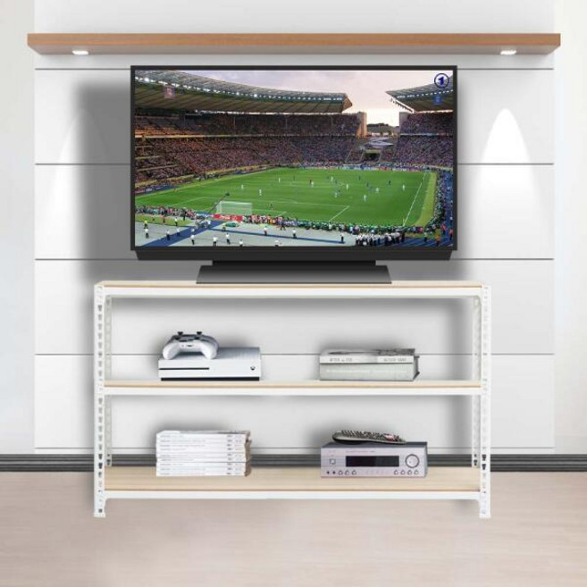 스피드랙 조립식 티비다이 TV다이 TV선반 3단 1000 x 500 x 750, 블랙