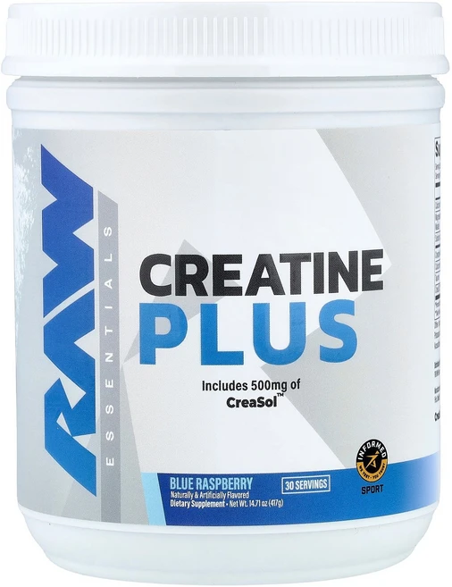 Raw Nutrition Essentials Creatine Plus Blue Raspberry 14.71 oz (417 g), Raw Nutrition, Essentials, Cre - 쿠팡