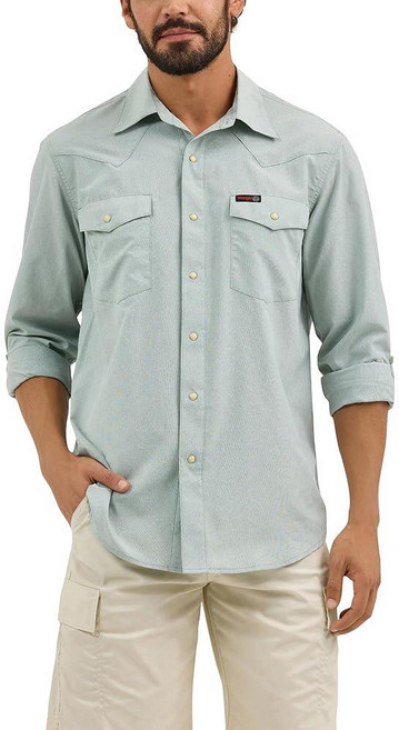 Wrangler 남성용 반소매 ATG 드로버 유틸리티 셔츠 112360557 미국 알파 XXL 레귤러 펠리컨 펠리칸. [호환]