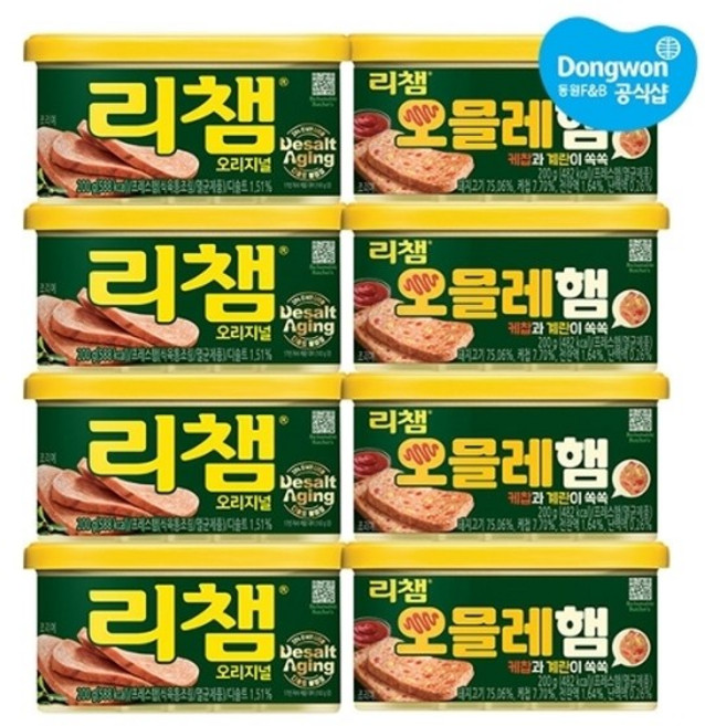 동원 [동원] 리챔 200g x 4캔 + 오믈레햄, 8개