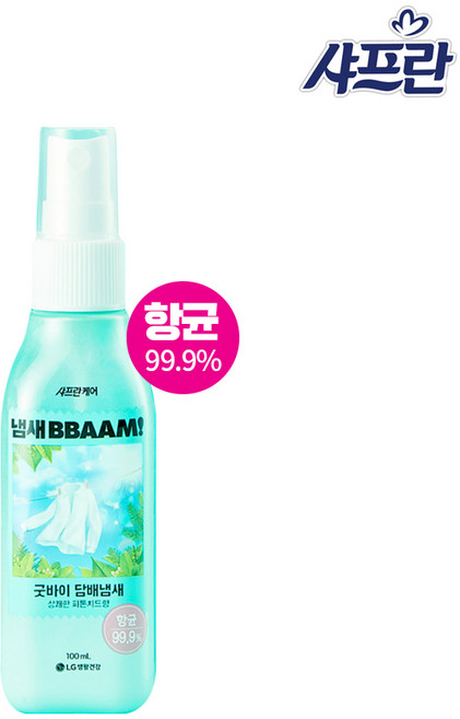 샤프란케어 냄새뺌 굿바이 담배냄새 섬유탈취제 100ml / 섬유탈취스프레이, 20개
