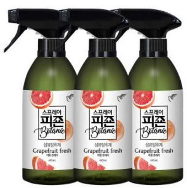 피죤 스프레이보타닉 섬유탈취제 490ml 3개 애플 호환용밤