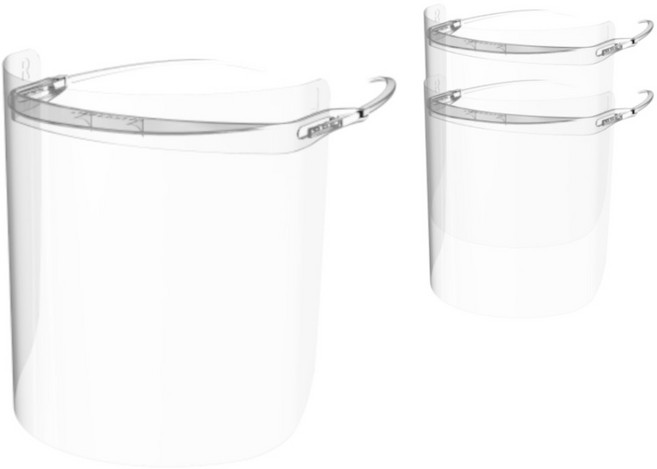 나노블라인드 페이스 쉴드, 3개입, 1개, 혼합색상