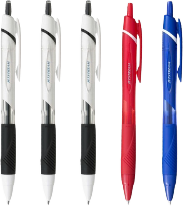 제트스트림 SXN-150 0.5mm 5개, 1세트, 흑3개,적1개,청1개