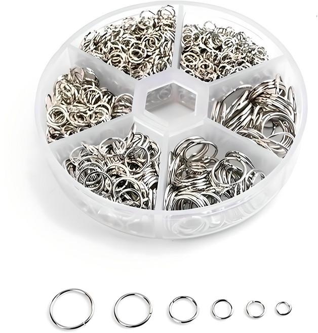 O링 뜨개질도구 세트, 실버, 1세트