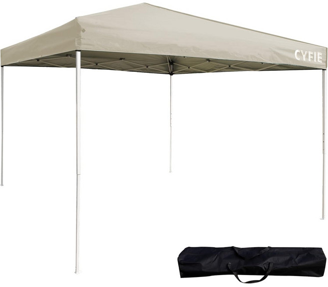 정원용 캐노피 천막 야외 접이식 테라스 차양막 행사용 방수 텐트 캠핑 타프 캐노피 천막 지붕형 몽골텐트 대형 3x3 가을 겨울 4-6 인용, 베이지