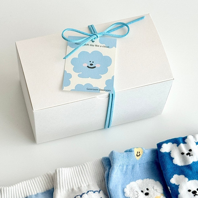구름두름 여성양말 선물용 학생 여중생 여고생 초등학생 여자 패션양말 답례품 4족 선물세트