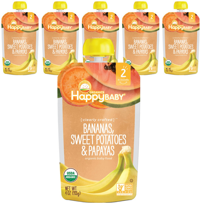 해피베이비 클리어리 크래프티드 어린이 스무디 113g, 6개