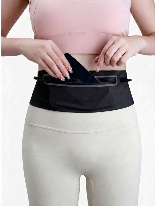 스파이더런 초경량 러닝벨트 플립벨트 러닝 힙색 운동 허리 가방, 1개, 매트 블랙