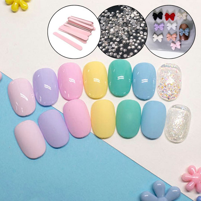 베씨젤 젤네일 코튼캔디 팔레트 파스텔+파츠30알, 1개, 11g, P03-허그미 핑크