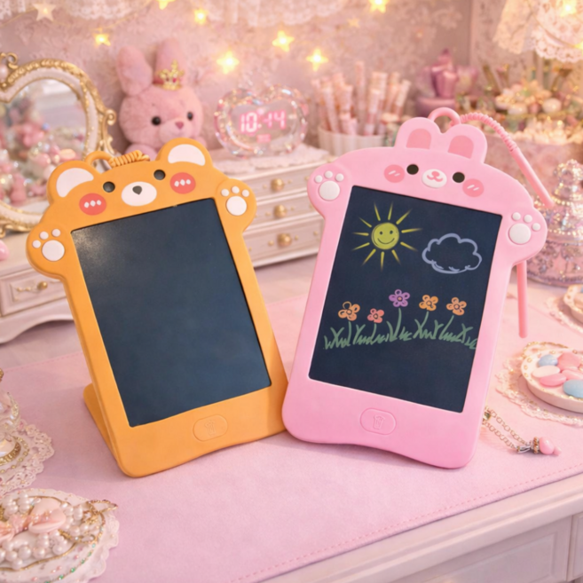 룸앤업 스마트 전자칠판 LCD 전자 메모패드, 1개, 1매, 곰돌이