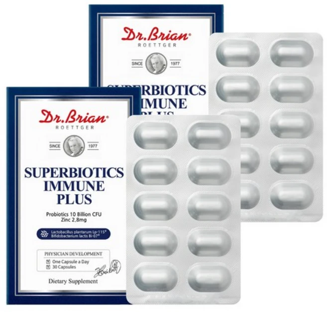 닥터브라이언 슈퍼바이오틱스 이뮨 플러스, 2개, 30정 - 쿠팡