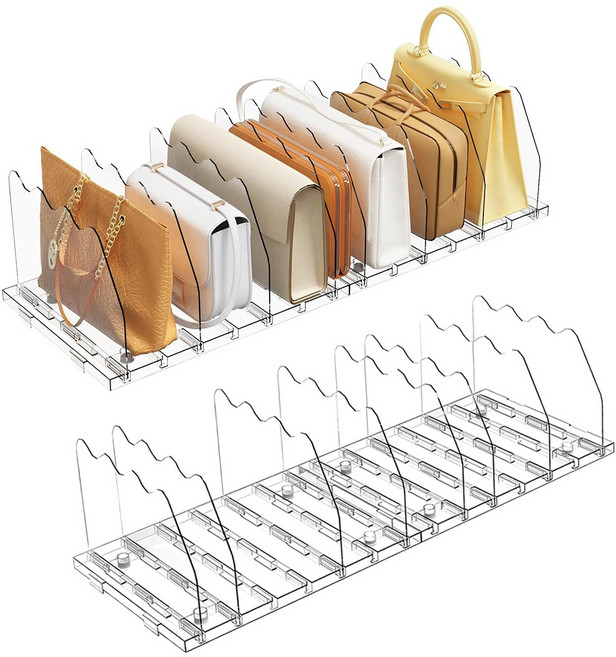 아크릴 칸막이 가방정리대 핸드백 가방 정리함, 1개, 투명