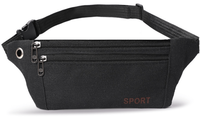 휴대폰 허리팩 대용량 다기능 밀착 현장 수납, 블랙