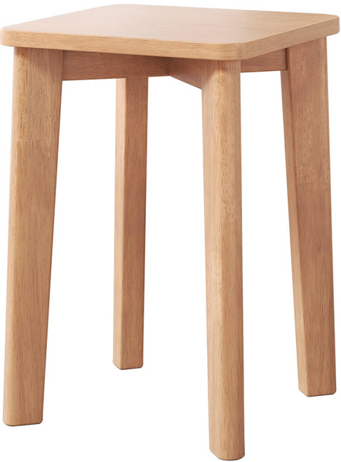 온더루프 사각 원목 스툴 의자, 1개, 내추럴