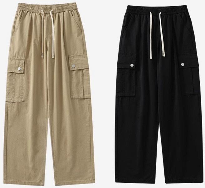 멀티 포켓 디자인 소지품 수납 매우 편리 트렌디 스타일 캐주얼 분위기 일상 생활 야외 활동 팬츠 스타일리시 봄 가을 1+1 세트