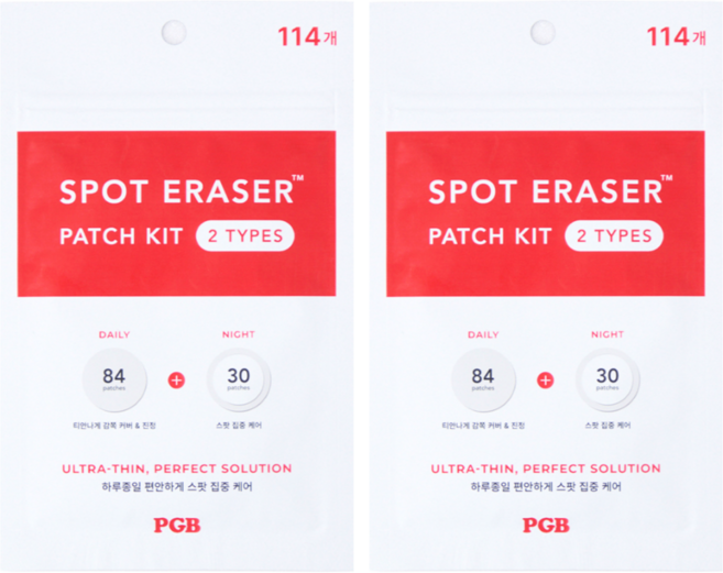 스팟이레이저 24시간 티안나는 여드름패치 대용량, 2개, 114개입