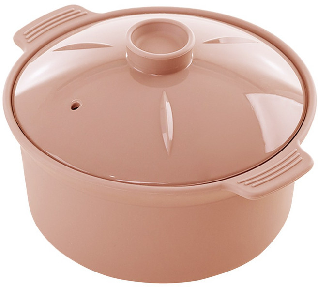 국산 실리콘 냄비 600ml 계란찜기 전자레인지 찜기 용기 이유식 다용도, 1개, 브릭레드